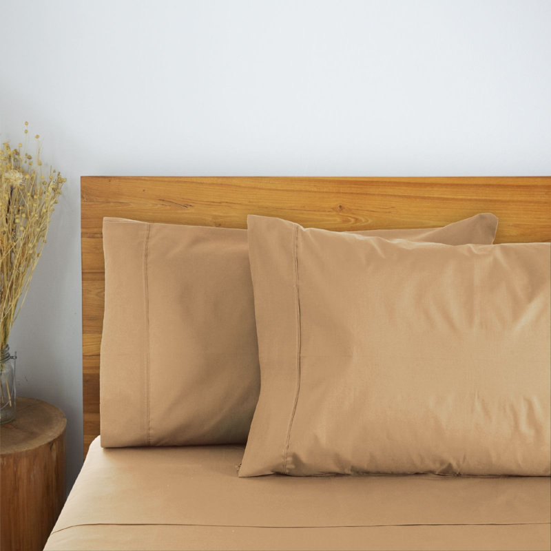 Luxclub 3 PC Taupe Twin Silky Soft Cooling Extra Deep Pocket Performance Sheet Set, Twin Sheet Set with 1 Pillowcase, Taupe