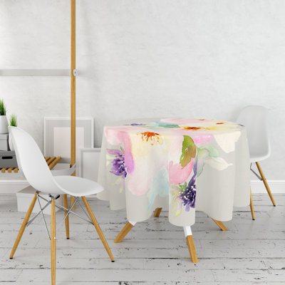 Elegant Round Tablecloth, 100% Polyester, 63.0 inches Diameter | 3D Printed Design, Machine Washable at 86°F | Perfect for Dining Room, Weddings & Special Occasions, Durable and Stylish Decoration