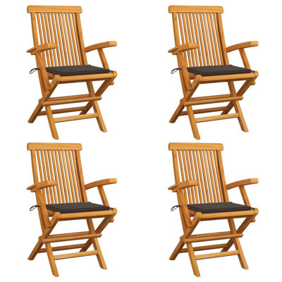 Chaise bistro d'extérieur pliante avec coussins Patio Chairs