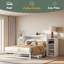 Lit escamotable double avec tiroirs et tablettes de rangement spacieux. Idéal pour les chambres d'amis ou les chambres compactes-2116389242