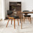 Mid-century & Wood Mixed Dining Chairs Set Of 2, Black