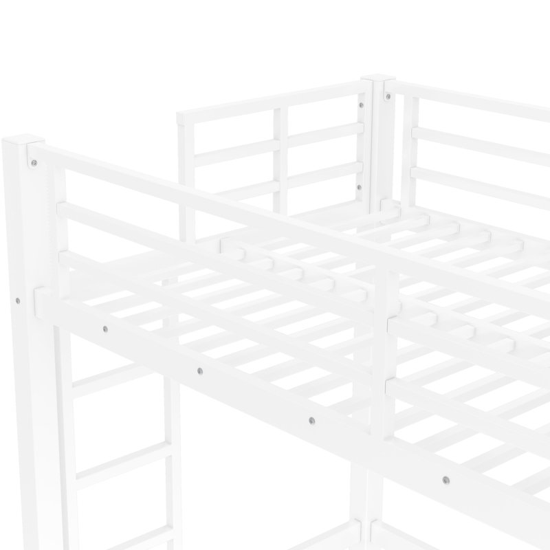 Lit mezzanine en métal blanc TG