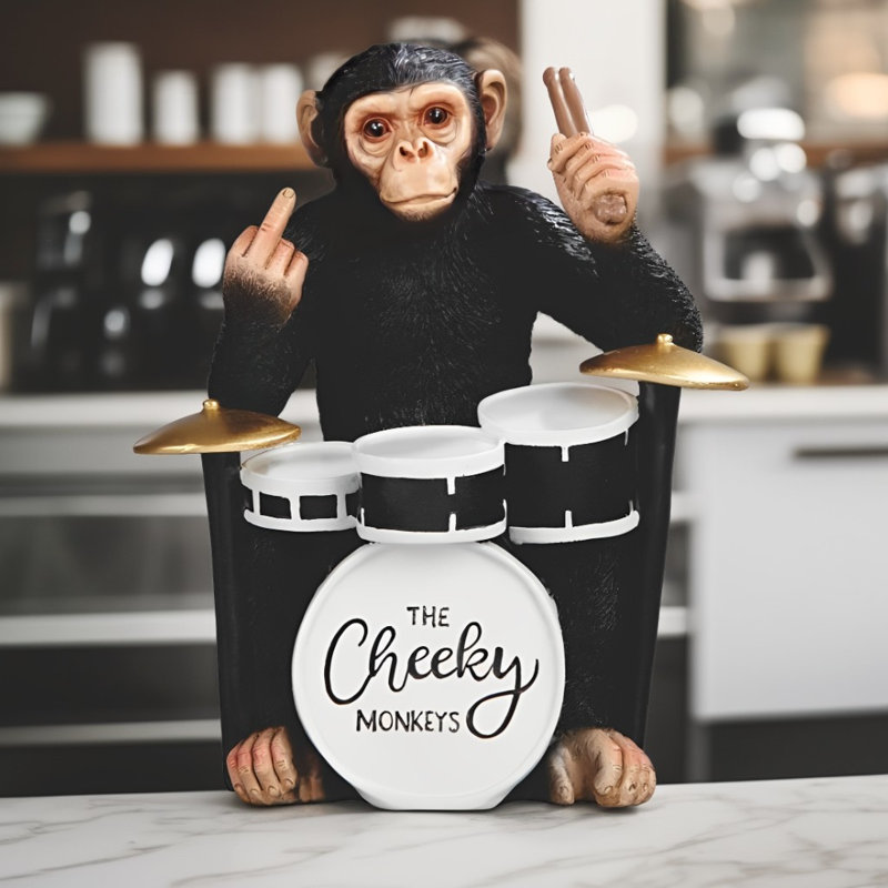 Figurine de tambourin 8 "H Chimpanzee