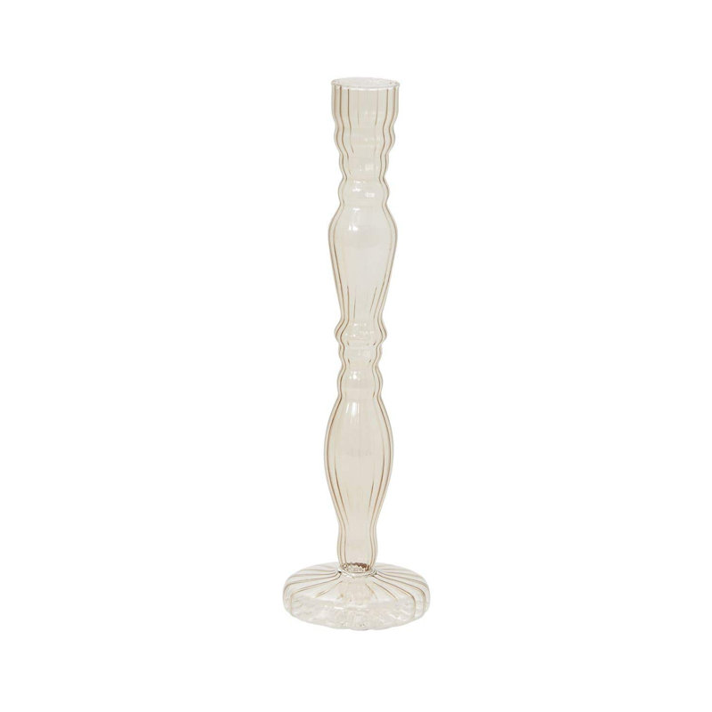 Bougeoir Marajo, Fumée, H 9,75 po x l 2,75 po x P 2,75 po