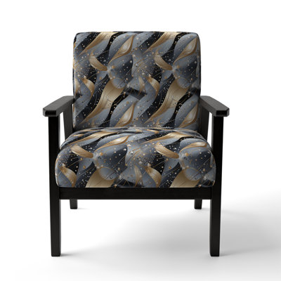Fauteuil d'appoint rembourré gris et gris Diamond Glam Sequins