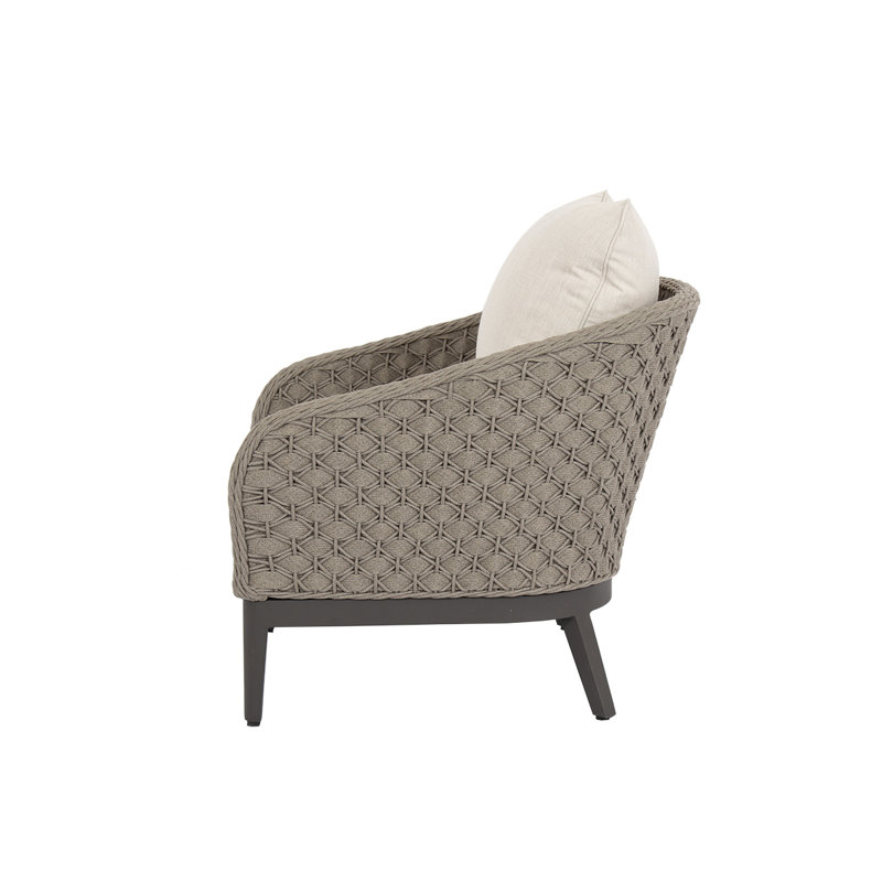 Marbella Outdoor Lounge Chair, Echo Ash Sunbrella®