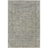 Machine Woven Viscose/Polyester/Acrylic Area Rug in Olive