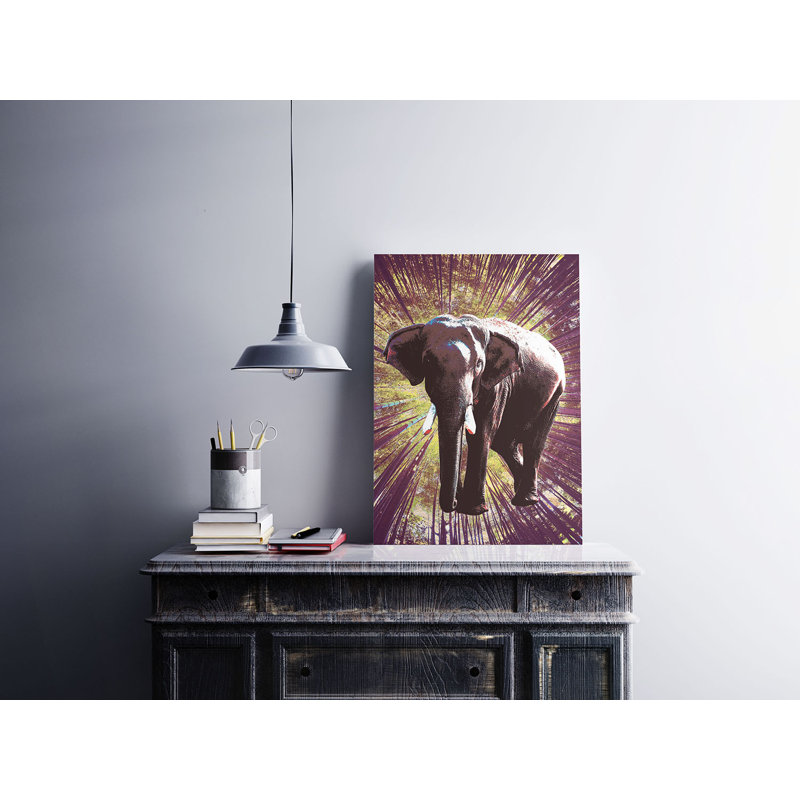 Elephant - No Frame Print on Wood
