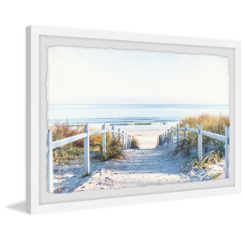 Path to the Beach par Marmont Hill - Photographie avec cadre photo, H 24 po x l 36 po x P 1,5 po