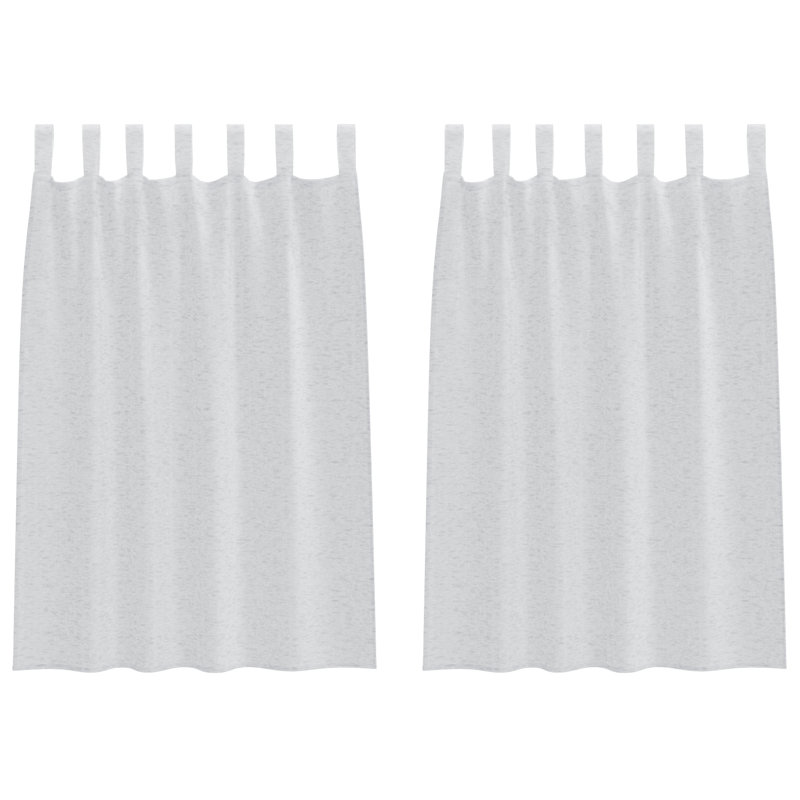 Suzzy Semi Sheer Curtain Pair, Light Grey, 140cm Width x 140cm Drop