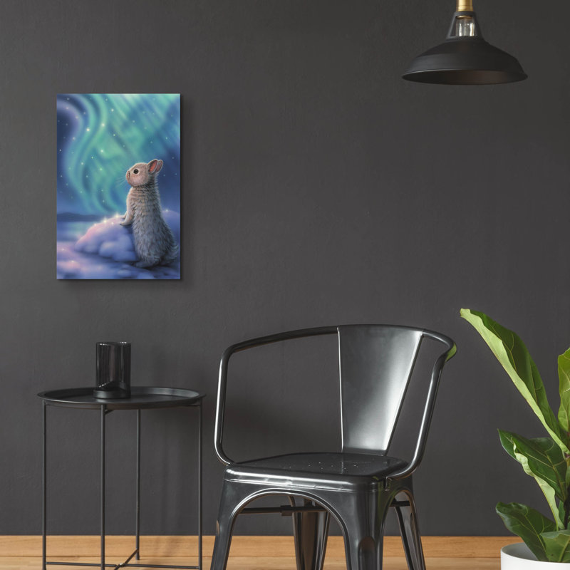 «Aurora Bunny» par Kirk Reinert sur plastique / acrylique, H 24 po x l 16 po x P 0,2 po