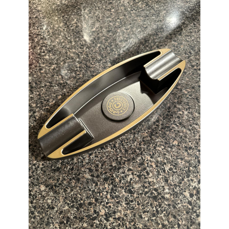 Boat Shaped Portable Cigar Ashtray, Yacht Style Desktop Cigar Holder for Indoor & Outdoor