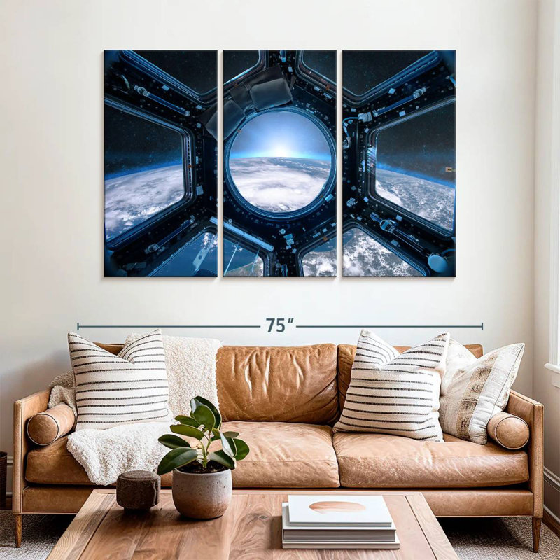 Oberle Earth From Space Station, 42" H x 65" W