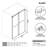 44-49" W X 76" H Frameless Double Sliding Shower Door with 3/8" (10mm) Clear Tempered Glass, Shatter-Resistant Film & Installation Hole Locator-114773374