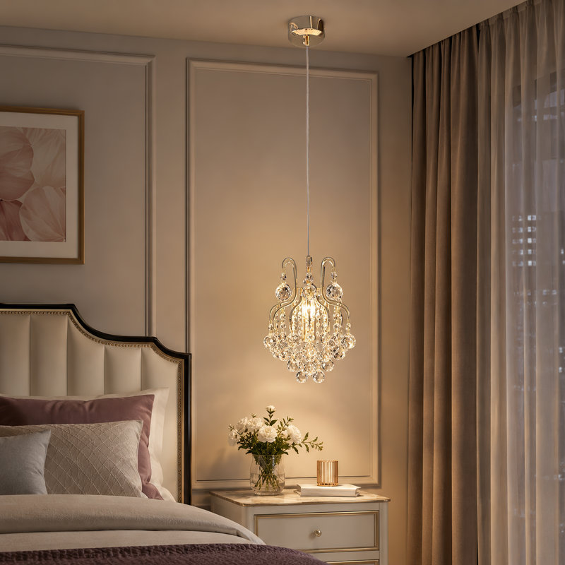 1 - Light Dimmable Crystal Empire Chandelier