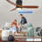 42" Solid Wood Smart Ceiling Fan With Lights