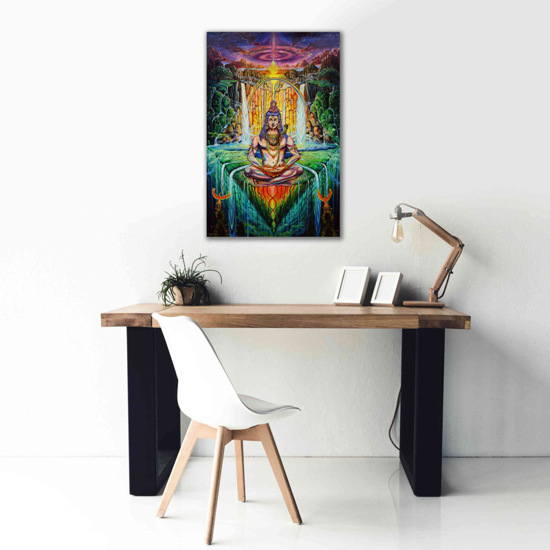 " Shiva Phoenix " Painting, 40" H x 26" W x 1.5" D