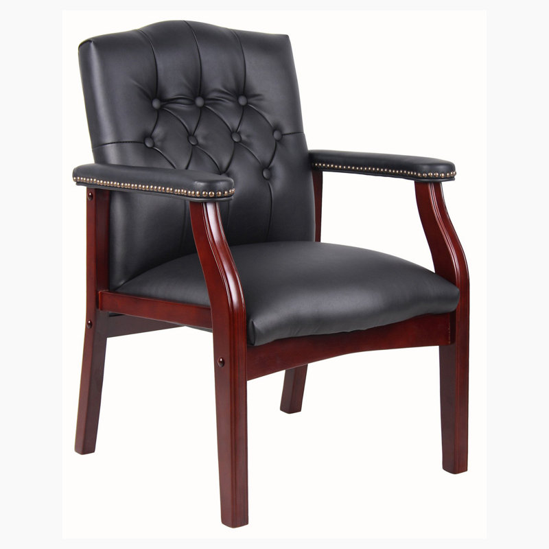 Reception Guest Chairs W/Padded Seat and Arms Ergonomic Mid-Back Office Executive Side Chair for Meeting Waiting Room