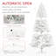 Arbre de Noël artificiel de 7,5 pi de hauteur, arbre de Noël non éclairé avec 1346 pointes de branches, ouverture automatique, base en acier, décoration des Fêtes pour bureau personnel, blanc-1014794456