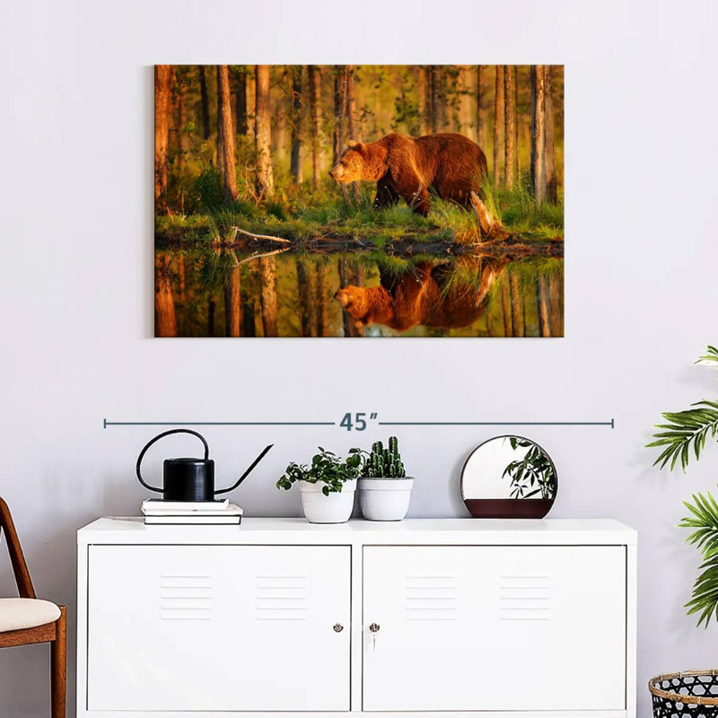 Brampt Wild Forest Bear, 24" H x 36" W