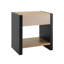 Table de chevet en bois, table de chevet de couleur naturelle et noire-830486260