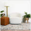 Luxueuse chaise pivotante avec tissu bouclé pour un confort ultime