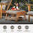 Bristol Teak Outdoor Adirondack Chair & Ottoman With Patio Cover-422648652