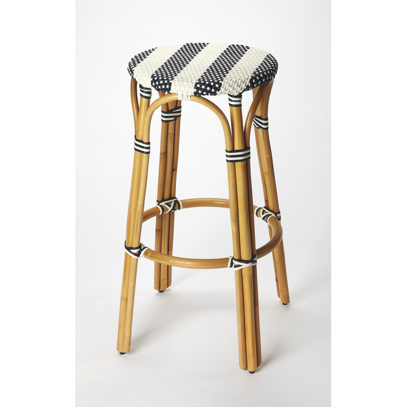 Chaise de bar en rotin Stockett, Tabouret de bar (siège d'une hauteur de 30 po), Brun