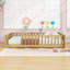 Lit plateforme simple en bois-440085804