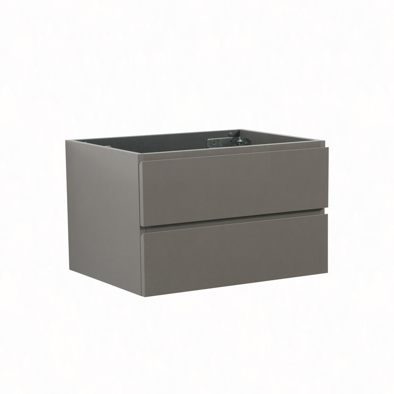Armoire murale sans lavabo, avec deux tiroirs, pré-assemblée, Gris, 36"