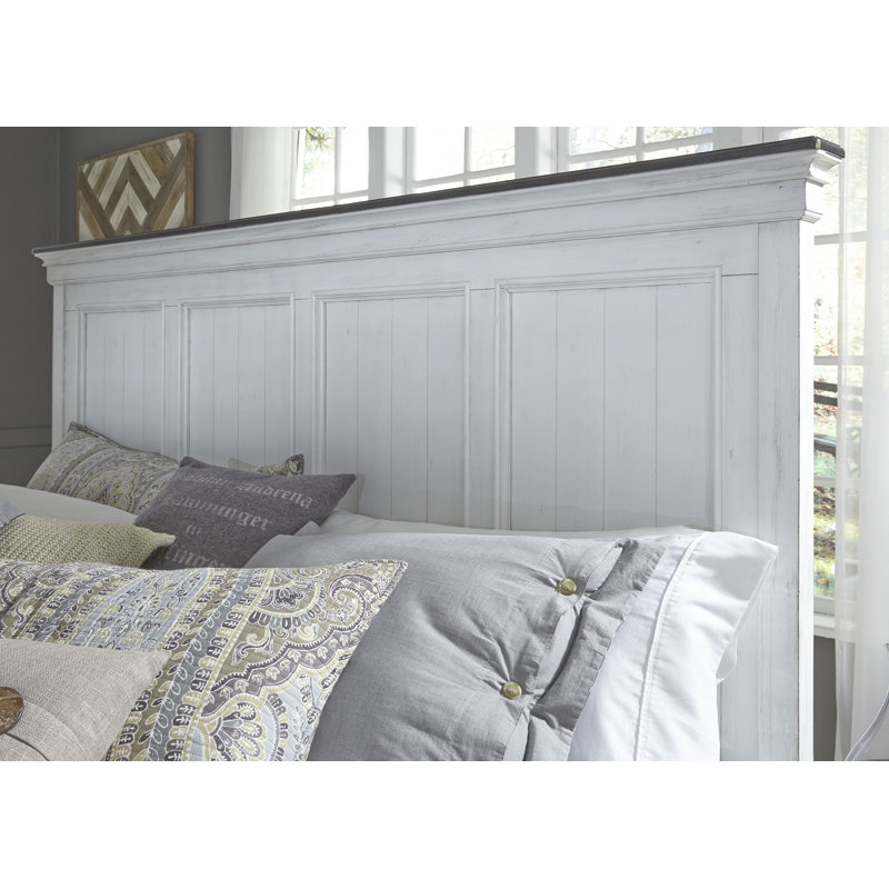 Colburn Solid and Manufactured Wood Panel Bed, Queen