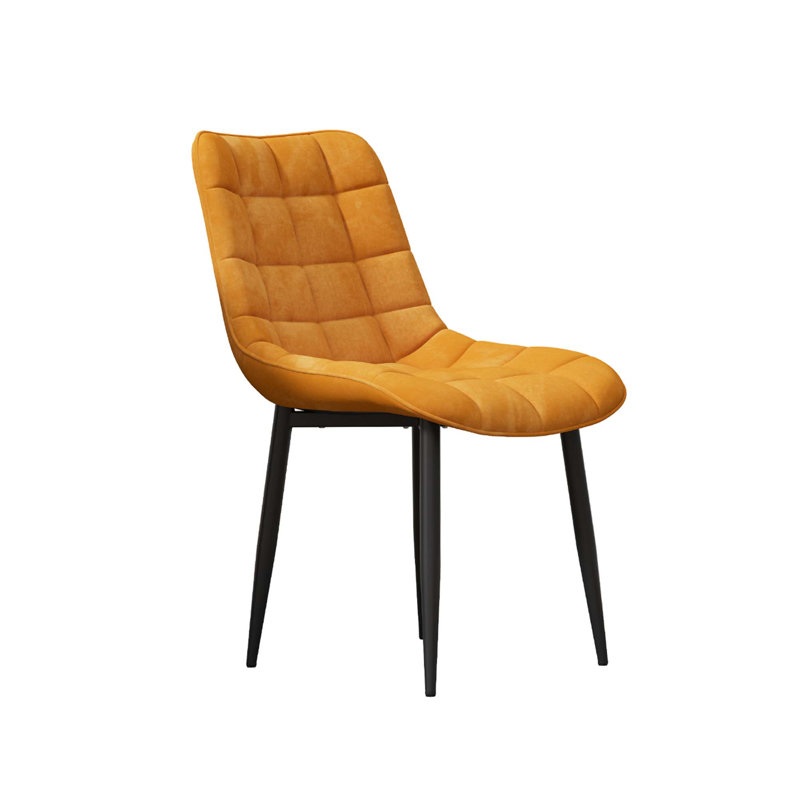 NOVA MODERN VELVET DINING CHAIR PADDED SEAT METAL LEG KITCHEN , Set Of 2