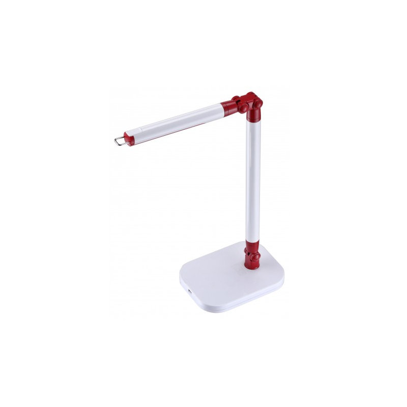Wylie Metal USB Desk Lamp, White/Red