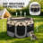 Portable Foldable Octagonal Pet Playpen with Mesh Panels and Zippered Door-666644380-666644379