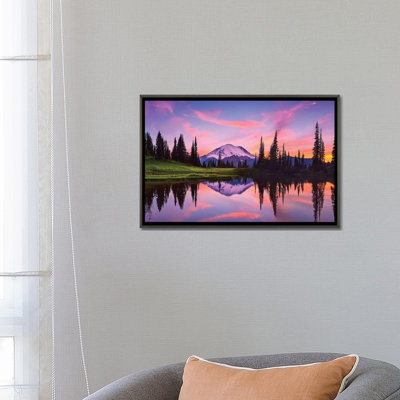 " Usa, Washington State, Mt. Rainier National Park. Tipsoo Lake Panoramic At Sunset " by Jaynes Gallery