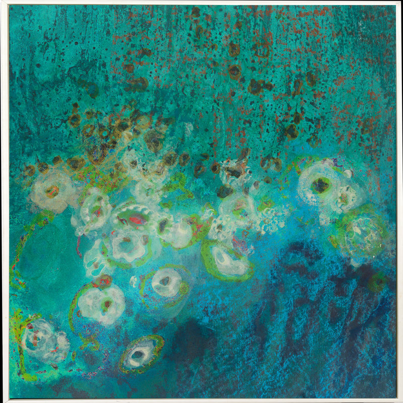 Faint Dreams I Painting, White Framed
