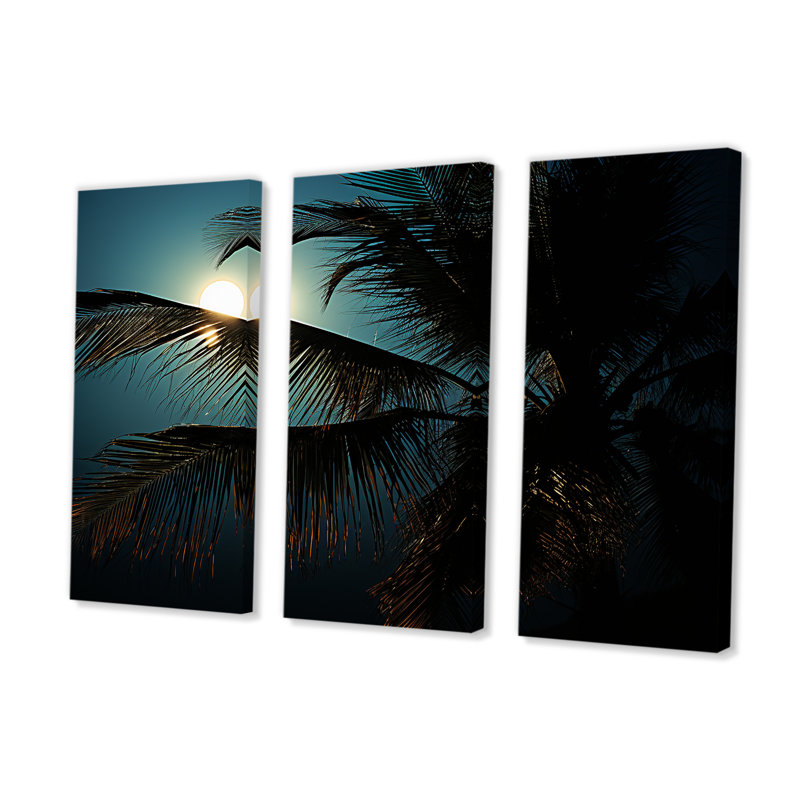 Ensemble d'art mural Sapphire Solitude Palm Serenity - Palmiers et palmiers, H 40 po x l 60 po x P 1 po