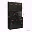 Armoire de cuisine haute avec 6 portes, tablettes ouvertes et tiroir-2019272351