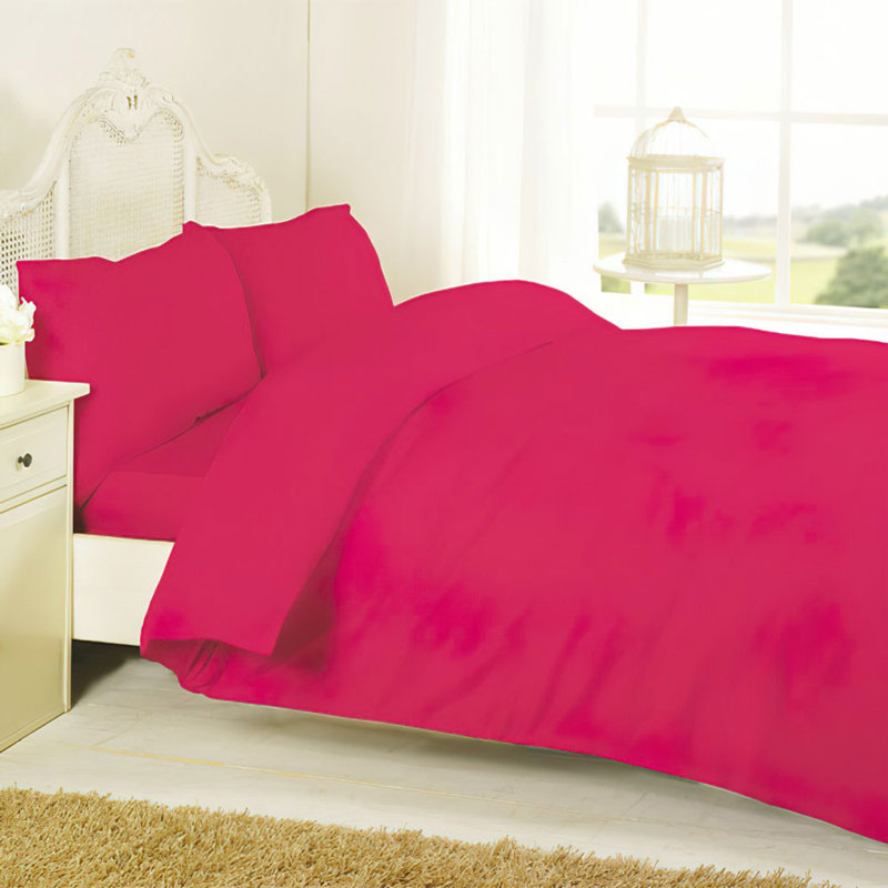 100% Egyptian-Quality Cotton 200 Thread Count Extra Deep Fitted Sheet, Red, Kingsize (5')