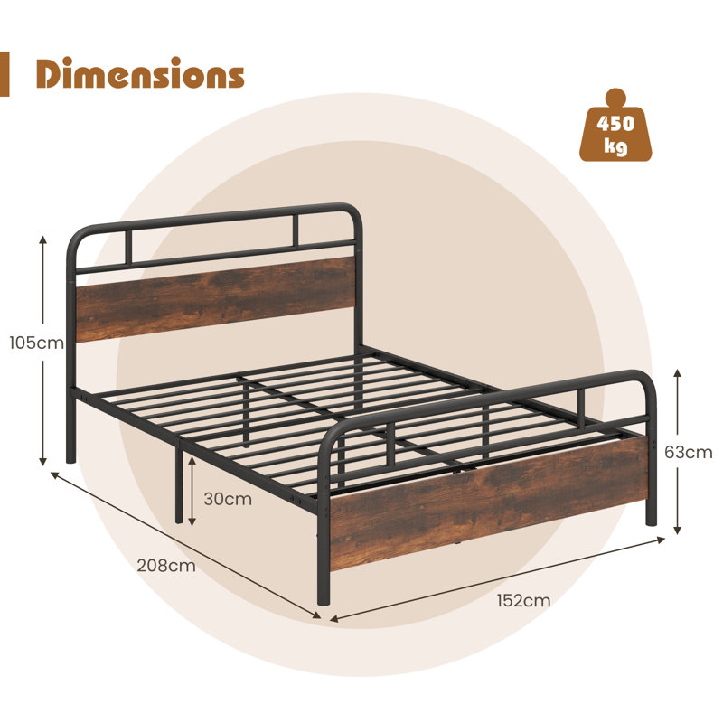Grovesend Bed, European Kingsize (160 x 200cm)