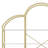 5 Tier Bookshelf With Curved Top, X Bar Gold Shelf, Arched Bookshelf With Anti-Tipping Device And Adjustable Foot Pads