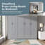 Grand lit escamotable mural avec tablettes du haut et garde-robe-130417899
