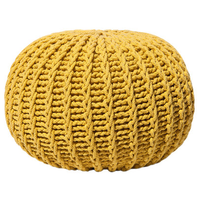 Wollano 50cm Wide Tufted Round Pouf Ottoman