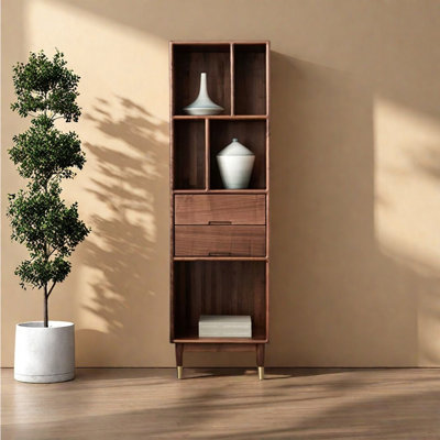 American Style Vertical Solid Wood Bookcase