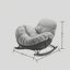 Chaise berçante moderne rembourrée