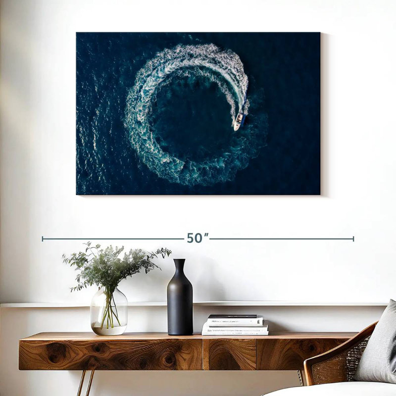 Mehar, boucle de bateau en mer, H 26 po x l 39 po