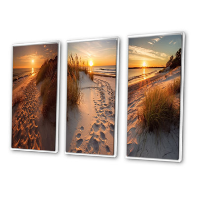 «Alabama Golden Hour At Gulf Shores», 3 pièces sur toile