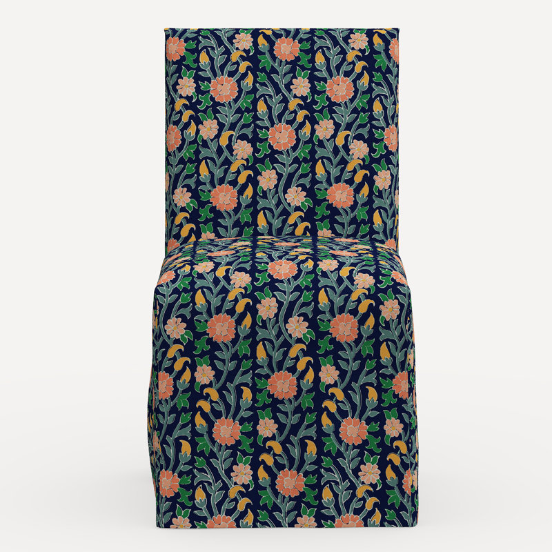 Sadia Slipcover Chair, Jr Laranya Multi Floral Linen