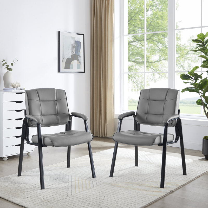 Fauteuil Keymiah, Similicuir gris
