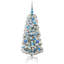 Artificial Hinged Christmas Tree Green and white-395112472